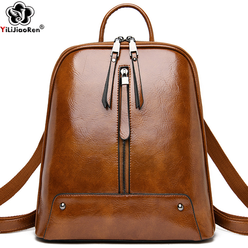 Women Bags Medium Size - Mulheres mochila de couro moda mochila