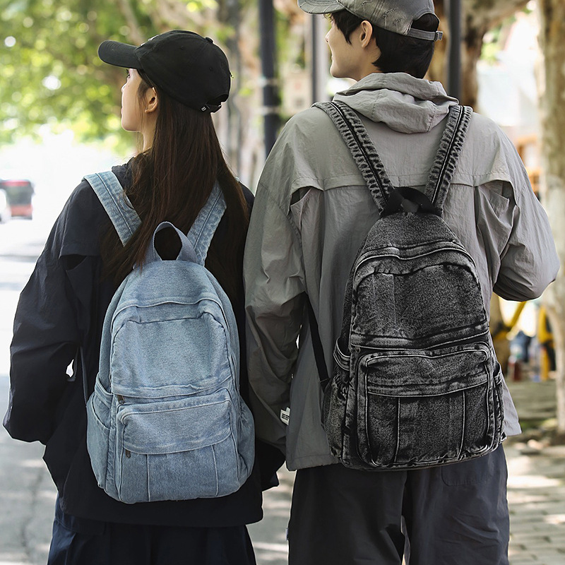 Women'S Kipling Bags - Retro denim mochila grande capacidade esportes