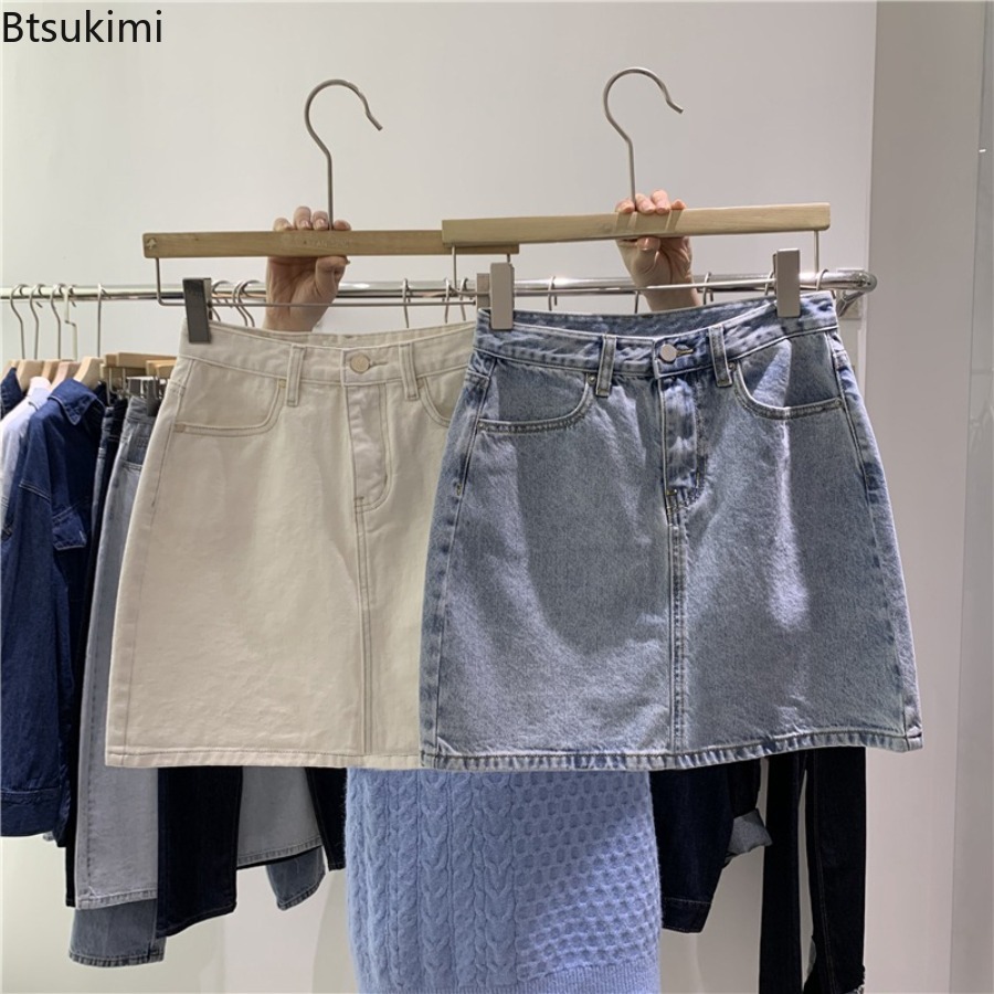 Women Bags Mini - Nova Saia Curta Jeans Feminina Verão