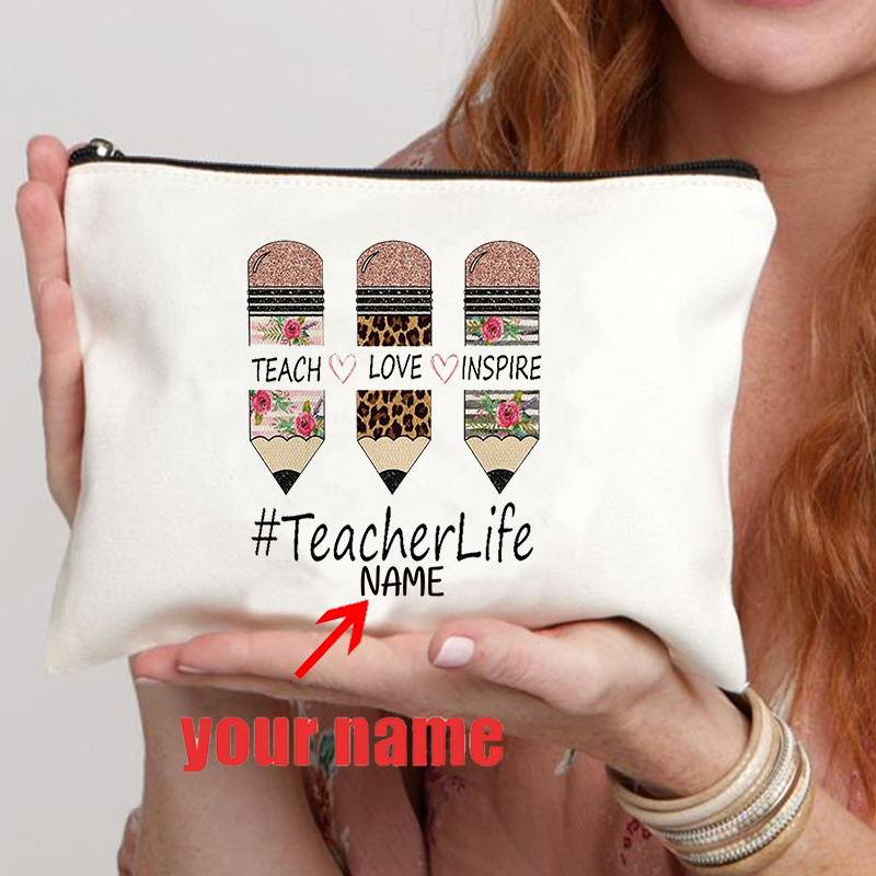 Women Bags Name - Personalizado ensinar paz amor inspirar professor
