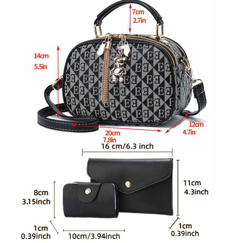 Conjunto de 3 mini bolsas redo - Women Bags Mini avaliação e preço
