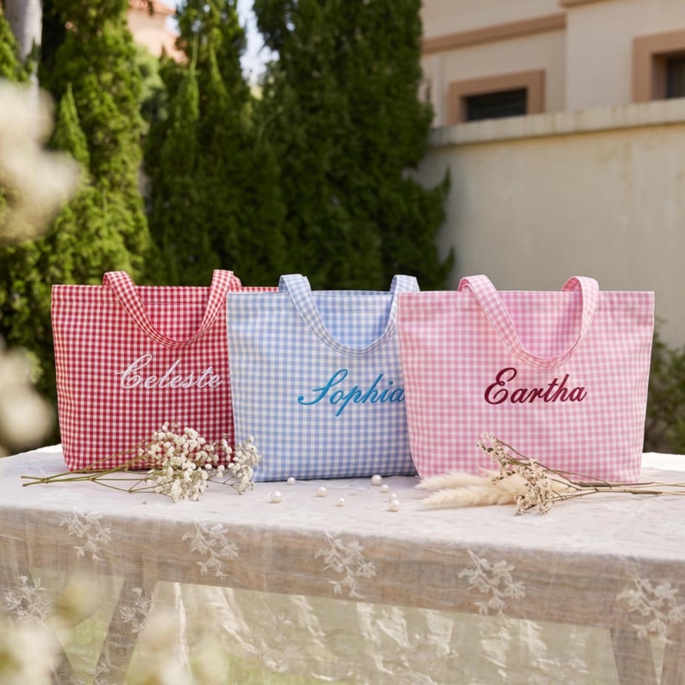 1 unidade de bolsa tote xadrez - Women Bags Name avaliação e preço