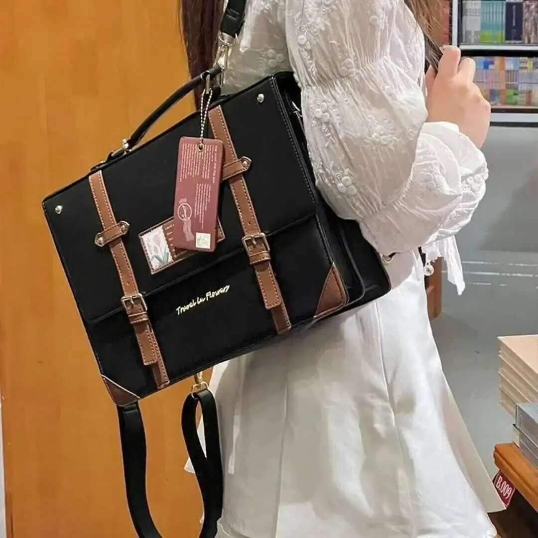 Y2k estilo preppy grande capac - Women Bags Medium Size avaliação e preço