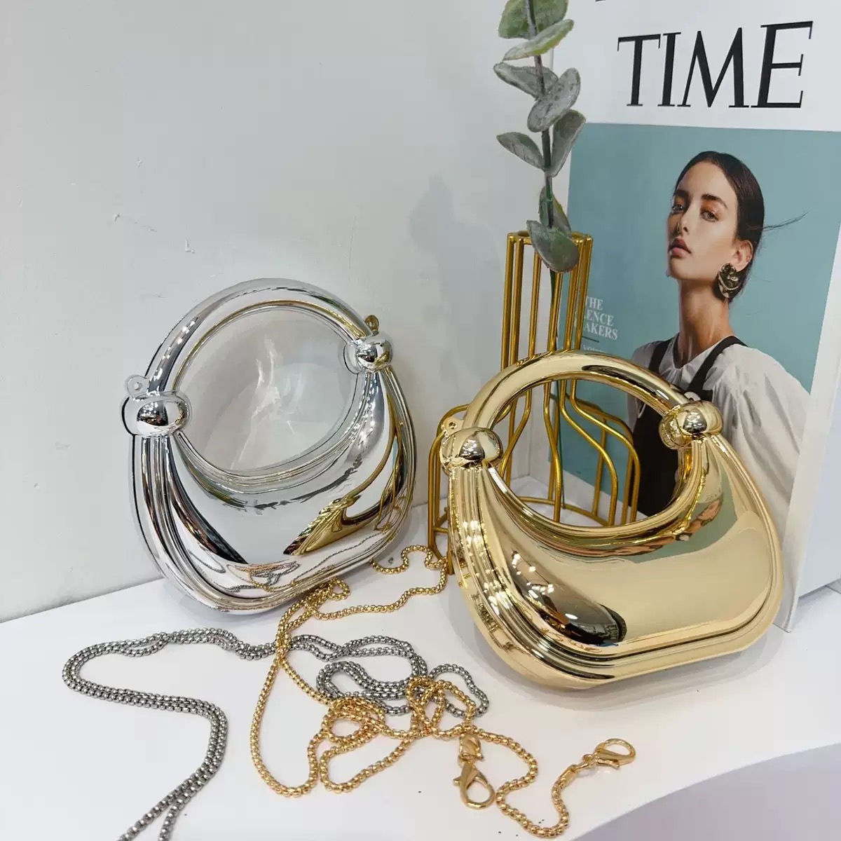 Mini bolsa de noite dourada, b - Women Bags Mini avaliação e preço